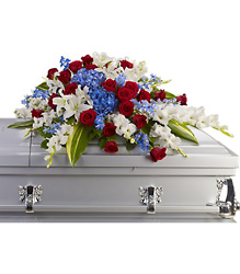 Distinguished Service Half Couch Casket Spray Distinguished Service Half Couch Casket Spray